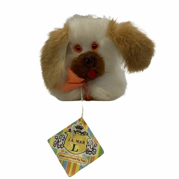 Vintage La Mar Toy Puppy Dog Stuffed Plush Soft Fur Furry 50’s 60’s Rare Spaniel - Picture 2 of 12